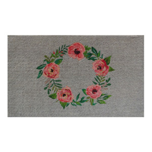 Rose Wreath 100% Coir Doormat